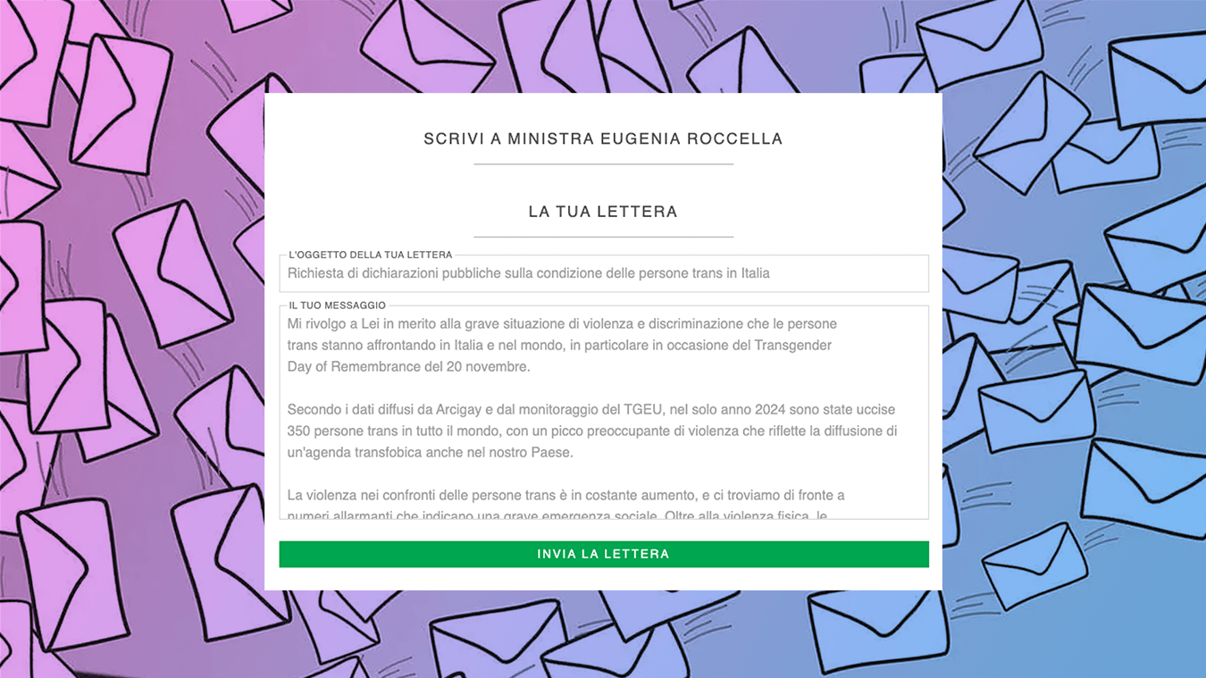 Eugenia Roccella mailbombing Arcigay Firma