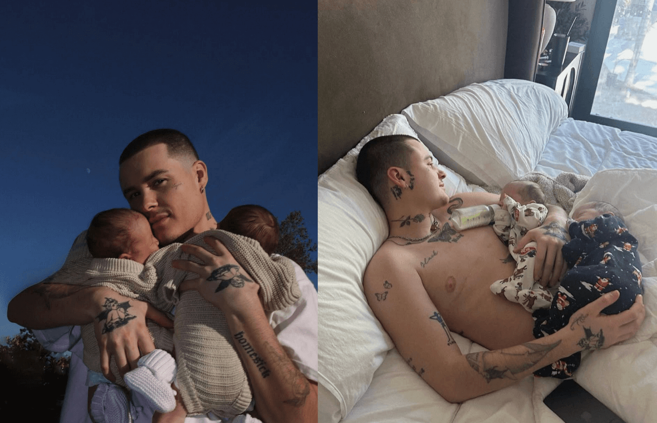 Jesse Sullivan, l'influencer trans è diventato papà di due gemelli. Le foto social - Jesse Sullivan e Francesca Farago 1 - Gay.it