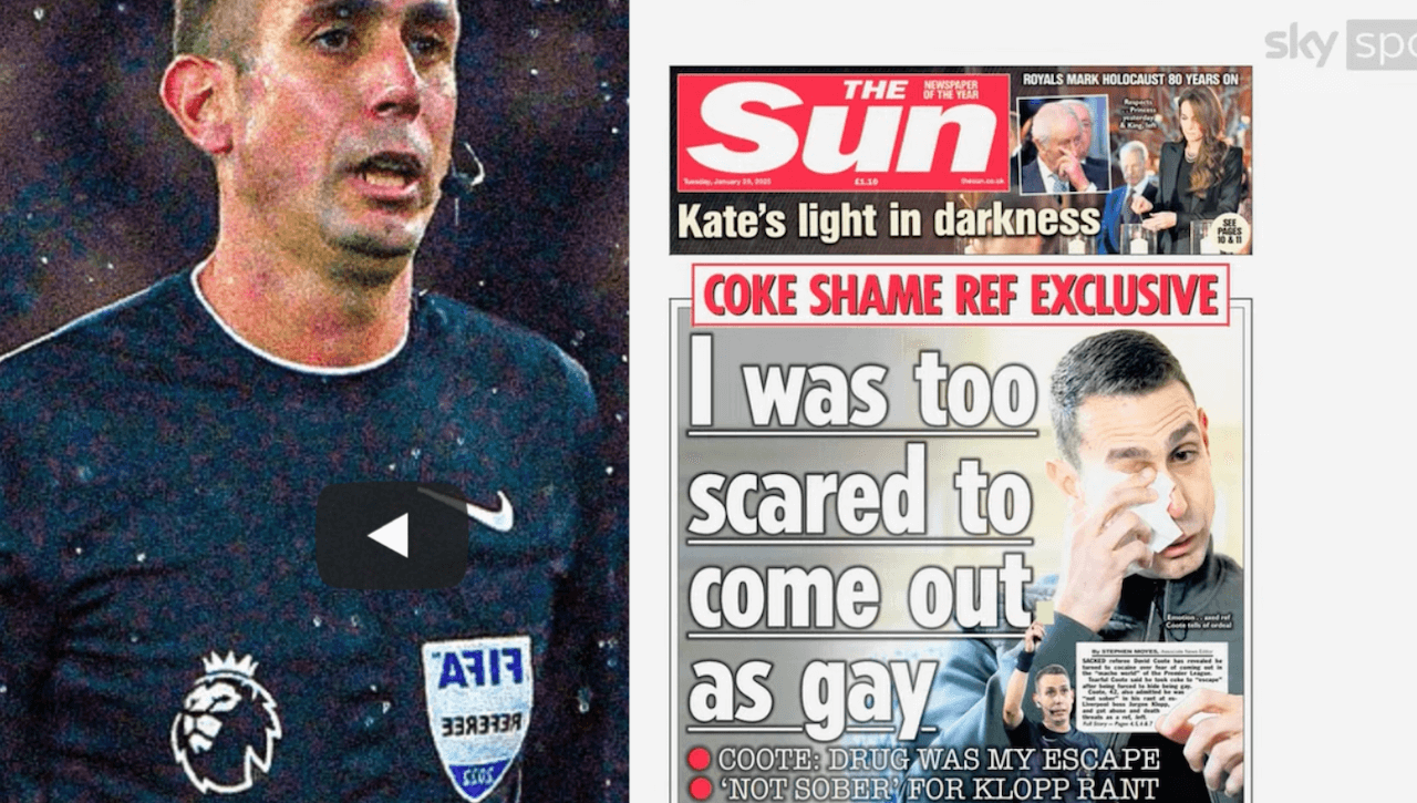 David Coote, l’arbitro inglese fa coming out: “Avevo troppa paura per dichiarare la mia omosessualità”