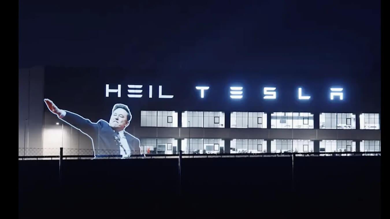 Elon Musk HEIL TESLA Centre for Political Beauty