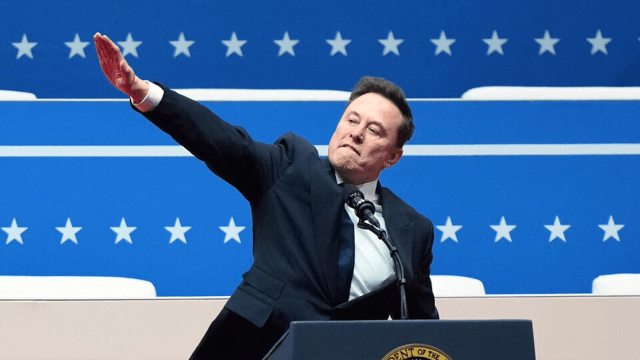 Elon Musk saluto romano nazista