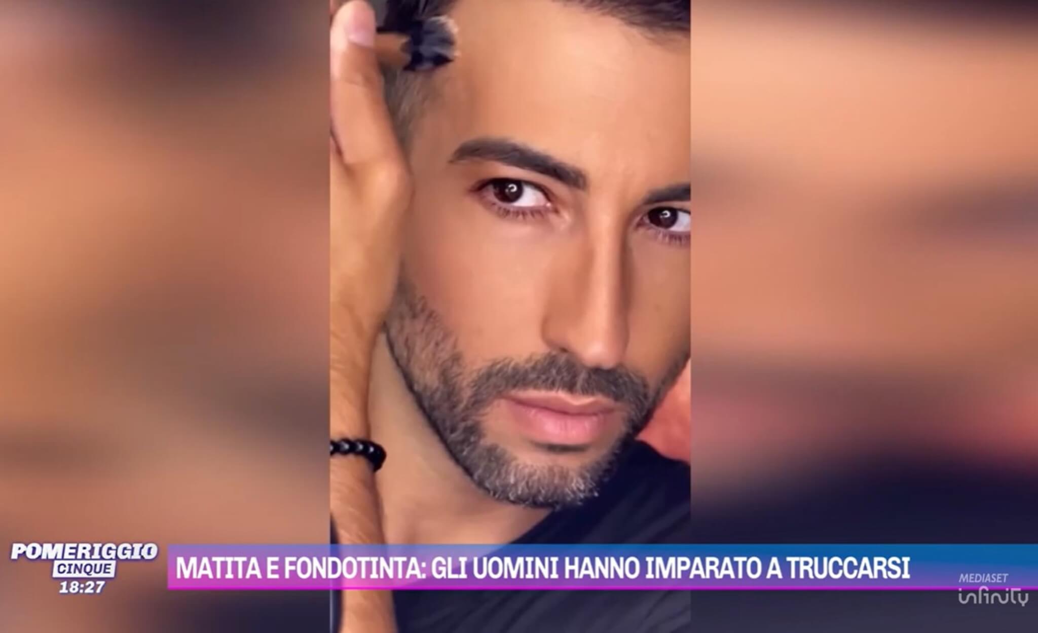Flavio Ming a Pomeriggio 5 - make-up uomo