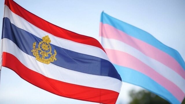 Thailandia, stanziati milioni per la terapia ormonale sostitutiva a 200.000 persone trans - Thailandia e la bandiera transgender - Gay.it