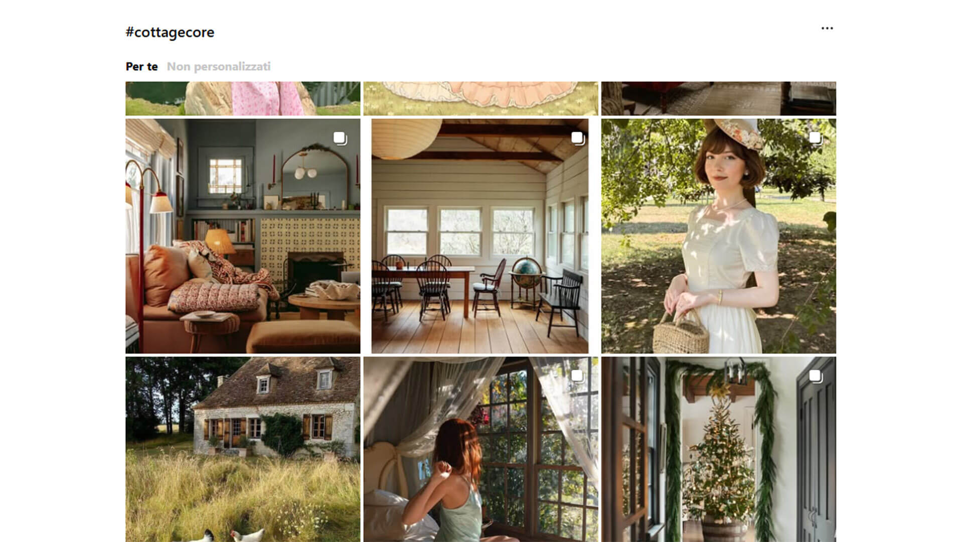 cozy e wholesome trend e videogiochi: cottagecore su Instagram