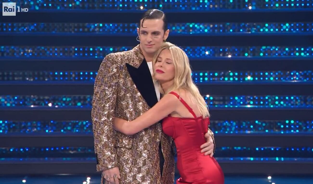 Alessia Marcuzzi e Achille Lauro a Sanremo 2025