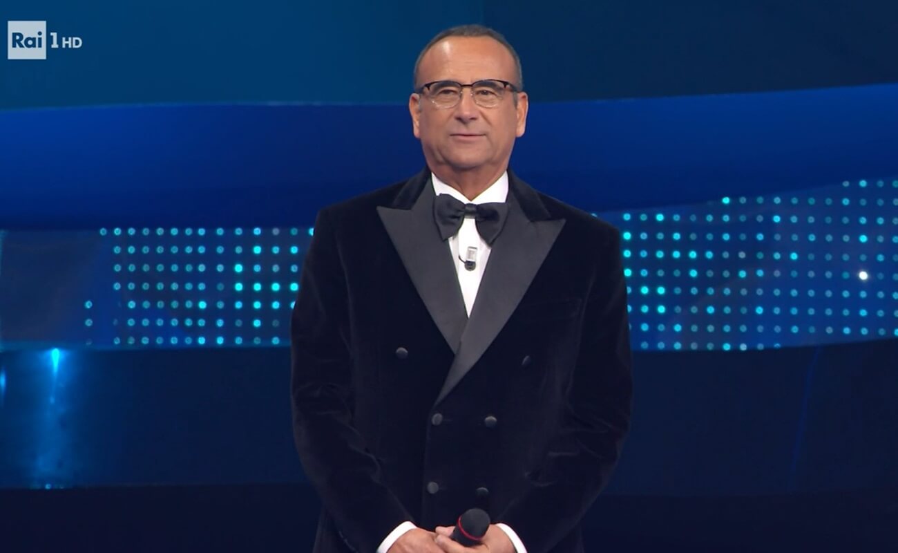 Carlo Conti nella puntata finale Sanremo 2025