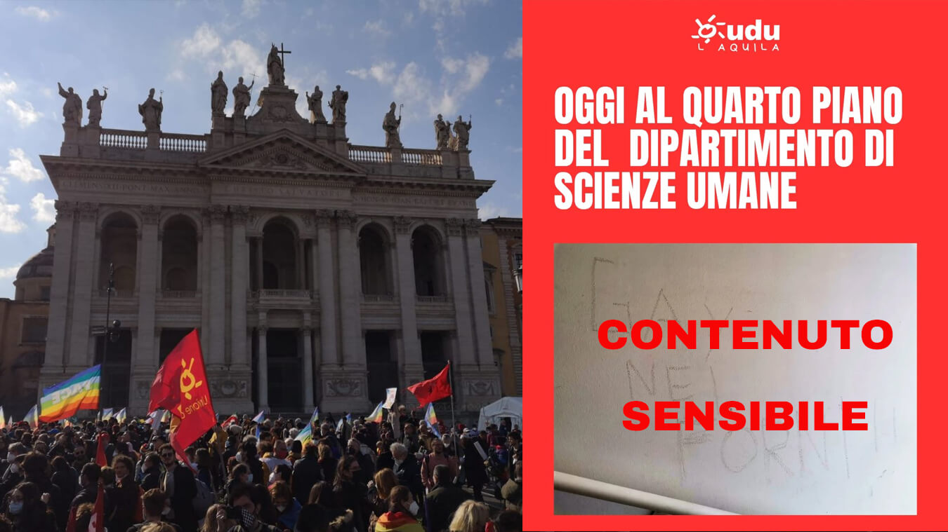 L’Aquila: “Gay nei forni” su un muro dell’Università, aperta indagine