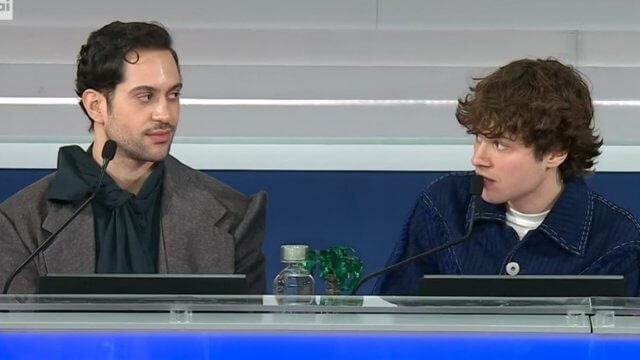 Mahmood e Settembre in conferenza stampa a Sanremo 2025