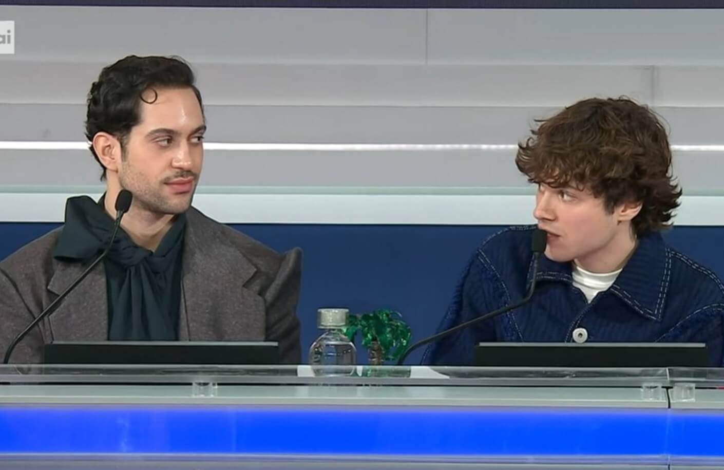 Mahmood e Settembre in conferenza stampa a Sanremo 2025