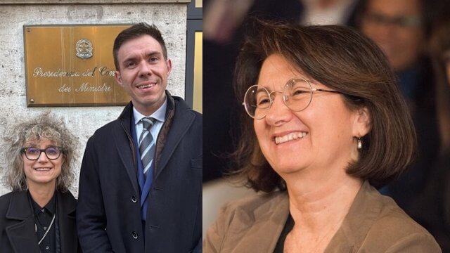 Roccella ha incontrato Arcigay, solo ascolto e nessuna proposta. Ma la violenza cresce e il Governo la alimenta - Natascia Maesi e Gabriele Piazzoni di Arcigay dopo lincontro con Eugenia Roccella ministra delle pari opportunita - Gay.it