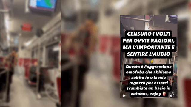 Omofobia Bus Roma Ragazze Bacio