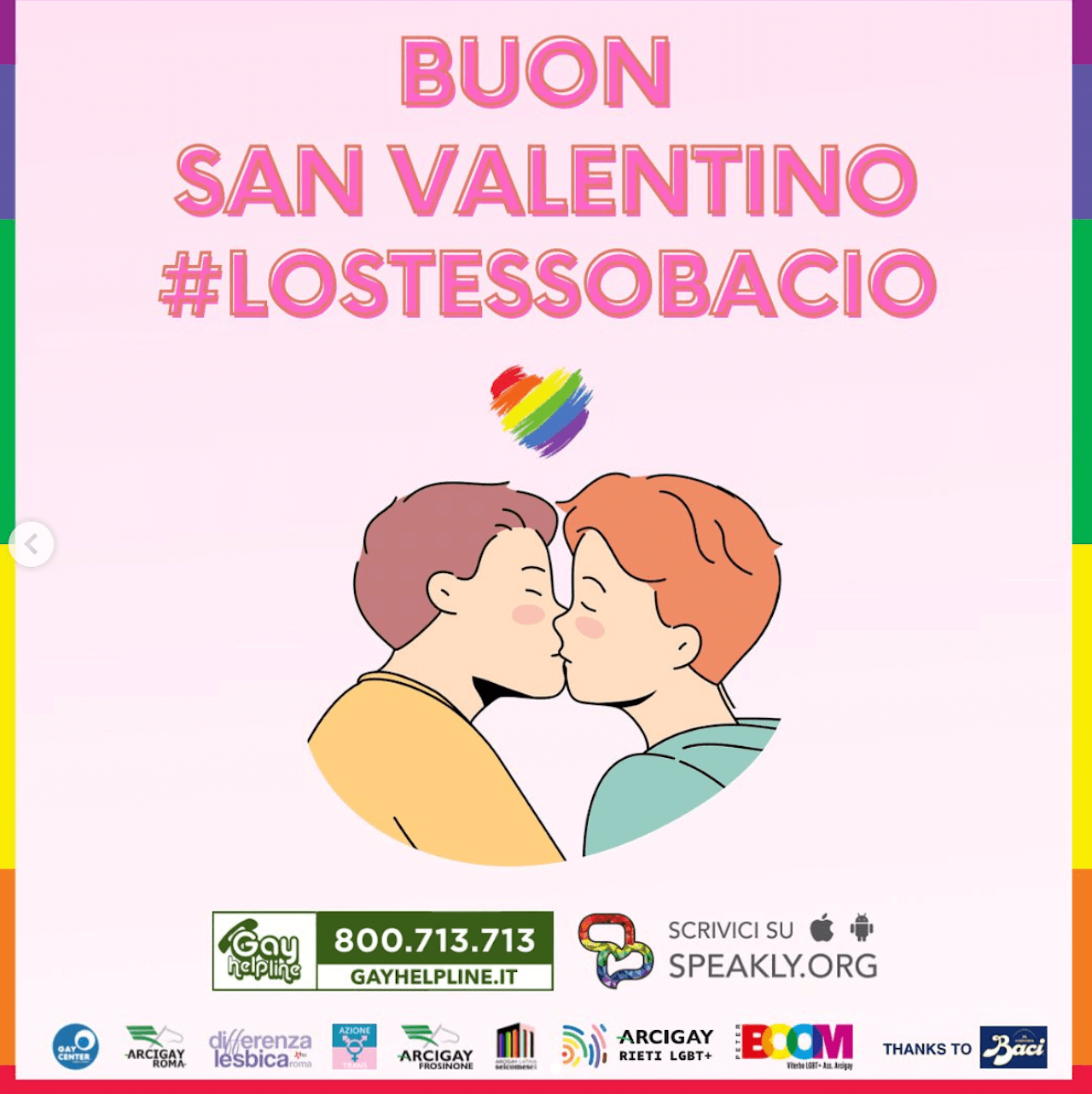 San Valentino 2025, torna "Lo Stesso Bacio": Gay Center e Arcigay in piazza per dire no all'omotransfobia - San Valentino 2025 torna 22Lo Stesso Bacio22 1 - Gay.it