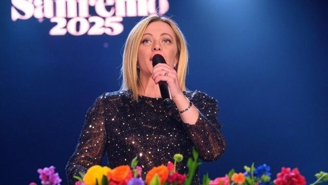 Sanremo 2025 Giorgia Meloni 2
