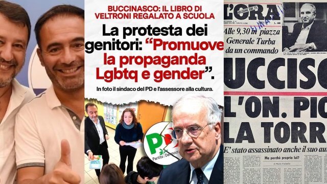 Sasso e Salvini contro il libro sulla Costituzione a scuola: "Bimbo sui tacchi, è gender". Ma quel bimbo era l'eroe anti-mafia Pio La Torre - pio la torre ucciso - Gay.it