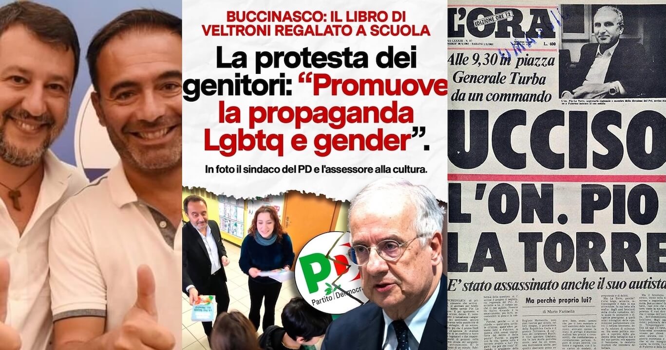 Sasso e Salvini contro il libro sulla Costituzione a scuola: “Bimbo sui tacchi, è gender”. Ma quel bimbo era l’eroe anti-mafia Pio La Torre