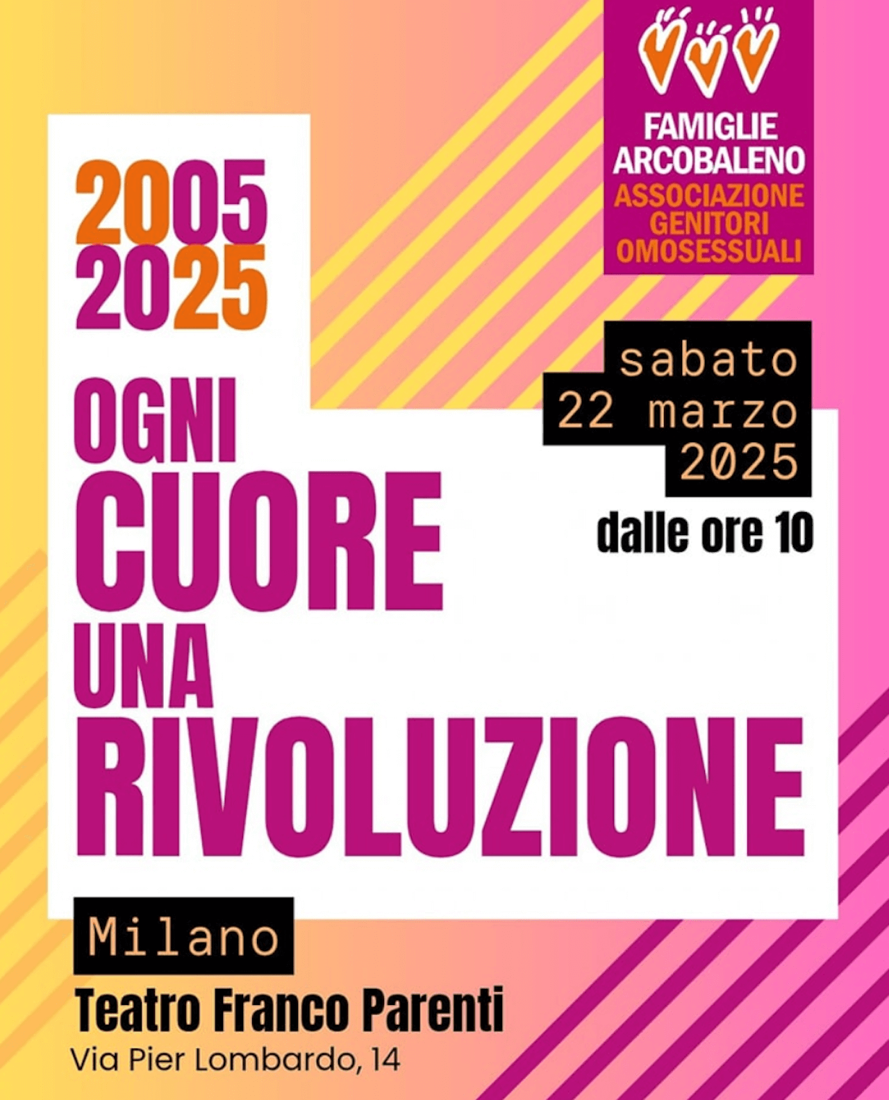 20 anni di Famiglie Arcobaleno, grande festa il 22 marzo a Milano - Famiglie arcobaleno Milano - Gay.it