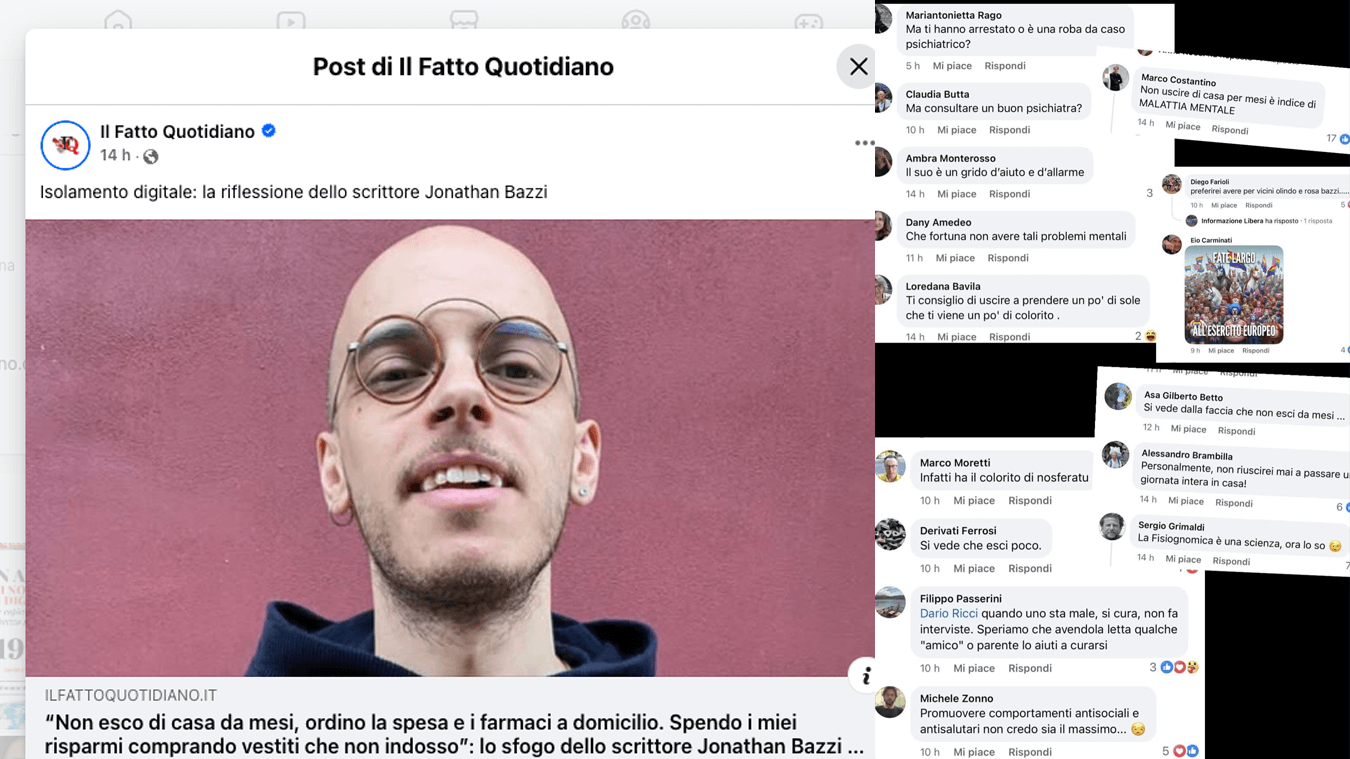Jonathan Bazzi sommerso da insulti sui social de Il Fatto Quotidiano