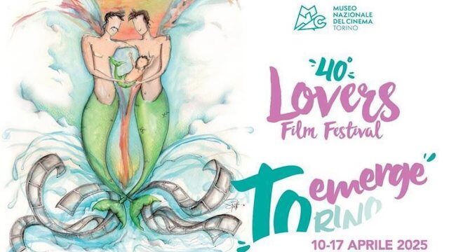 40 anni di Lovers Film Festival, tra GPA e omogenitorialità con due Tritoni papà sul poster ufficiale - Lovers 2025 poster - Gay.it