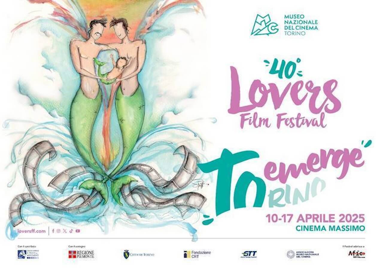 40 anni di Lovers Film Festival, tra GPA e omogenitorialità con due Tritoni papà sul poster ufficiale - Lovers 2025 - Gay.it