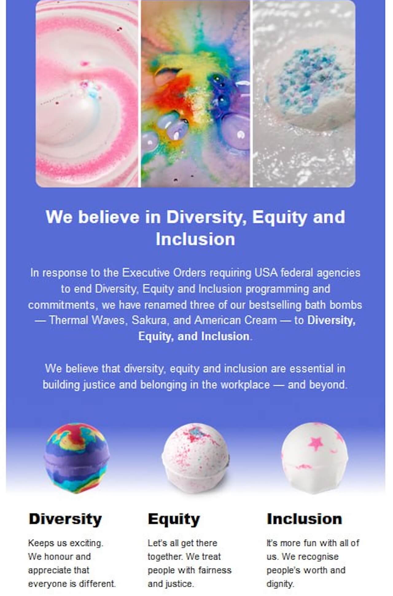 Trump chiede alle aziende europee di cancellare le politiche DEI di inclusione. E c'è chi gli fa lo shampoo - Lush replica a Trump - Gay.it