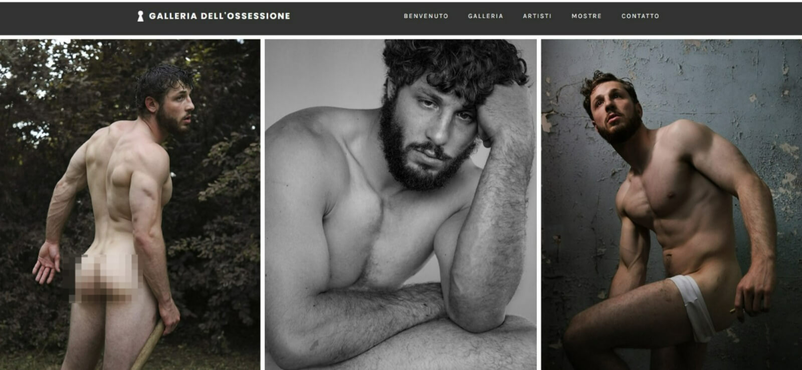 Mathis Chevalier posa nudo per la mostra "Tomber des nu(e)s"