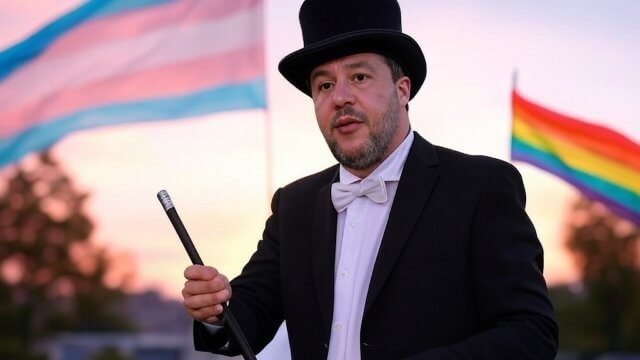 Salvini l'illusionista: "No al gender, sì ad una legge contro l'omofobia, stop ai rapporti con i Paesi omofobi" (VIDEO) - Matteo Salvini illusionista - Gay.it