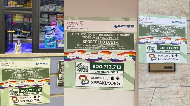 Roma, il Municipio XI installa targhe destinate alla comunità LGBT+ - Roma MUNICIPIO XI INSTALLA TARGHE PER LA COMUNITA LGBT CON GAY HELP LINE 800 713 713 - Gay.it