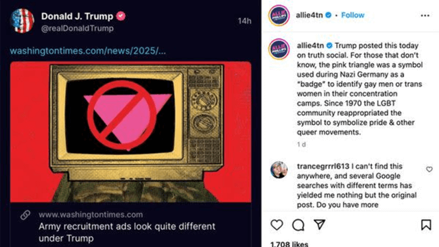 Trump Triangolo Rosa