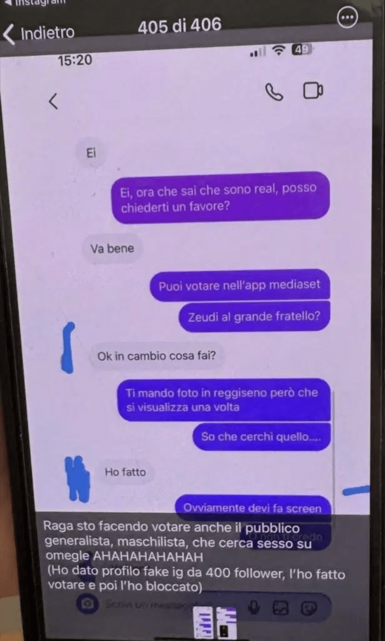 Grande Fratello: chat hot in cambio di voti
