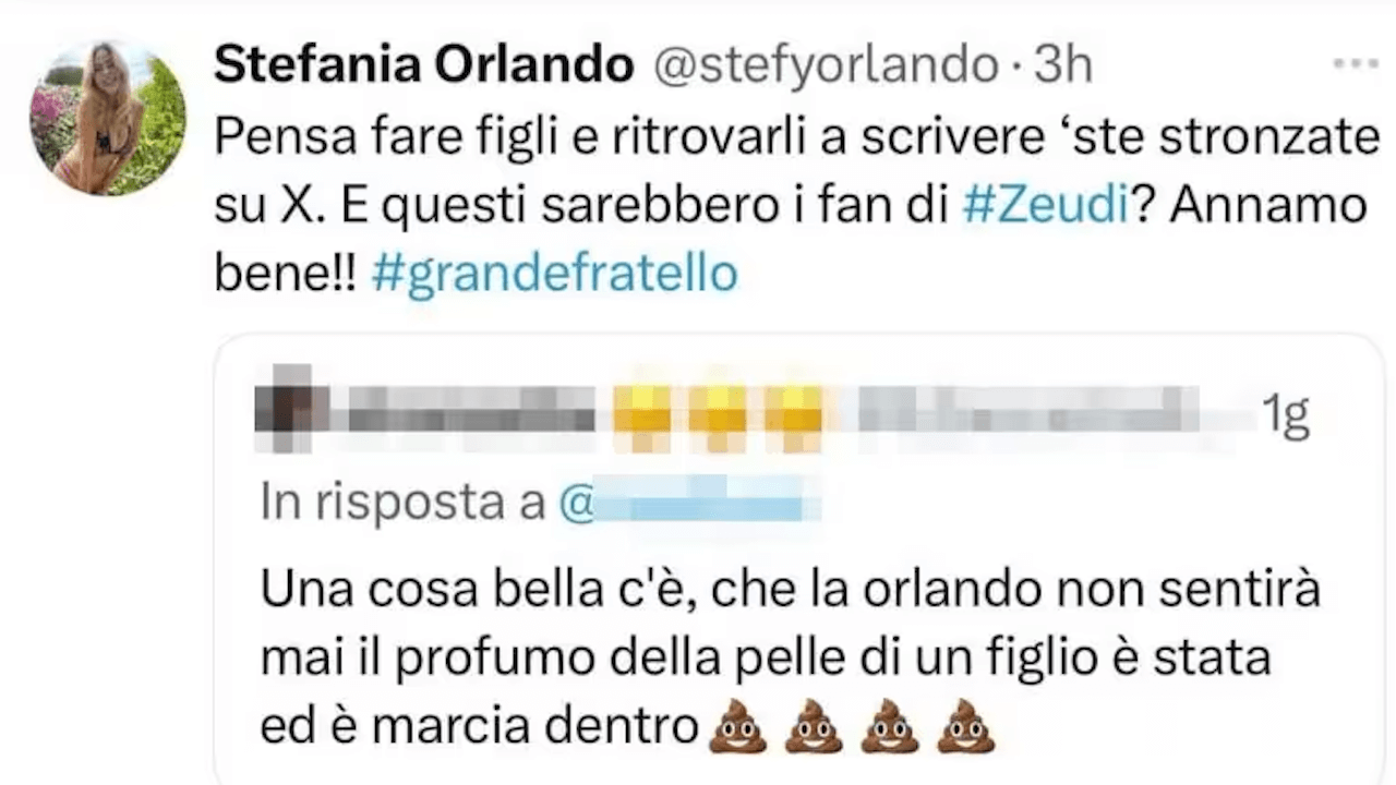 Stefania Orlando riceve un commento ignobile: la reazione dell'ex concorrente del GF e gli insulti fuori controllo - commento stefania orlando - Gay.it