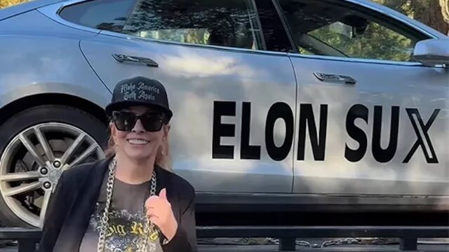 "Elon succhia", lo strepitoso video virale contro Musk di Elvira, icona queer dell'horror USA - elvira cassandra peterson elon musk tesla donation npr video copia - Gay.it