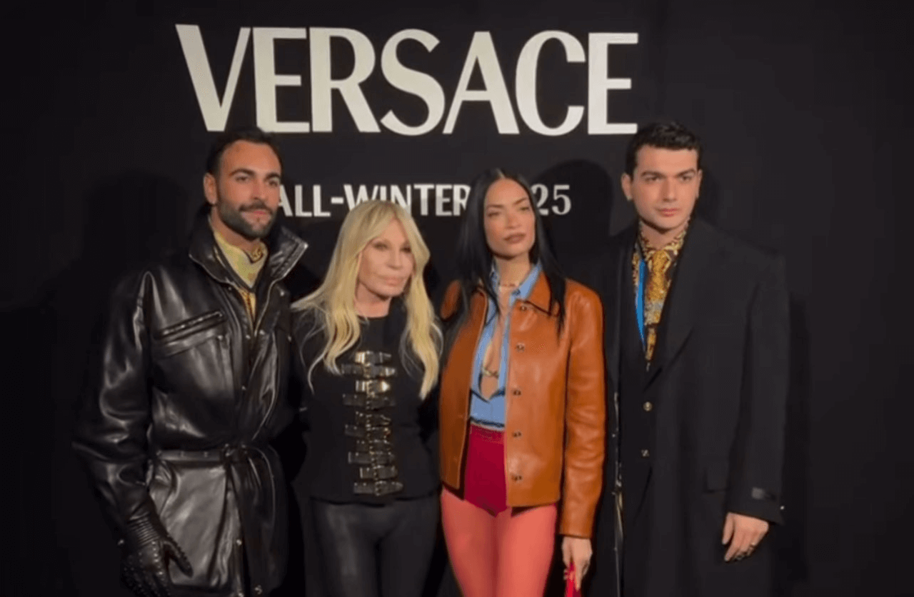 Marco Mengoni e Elodie con Donatella Versace