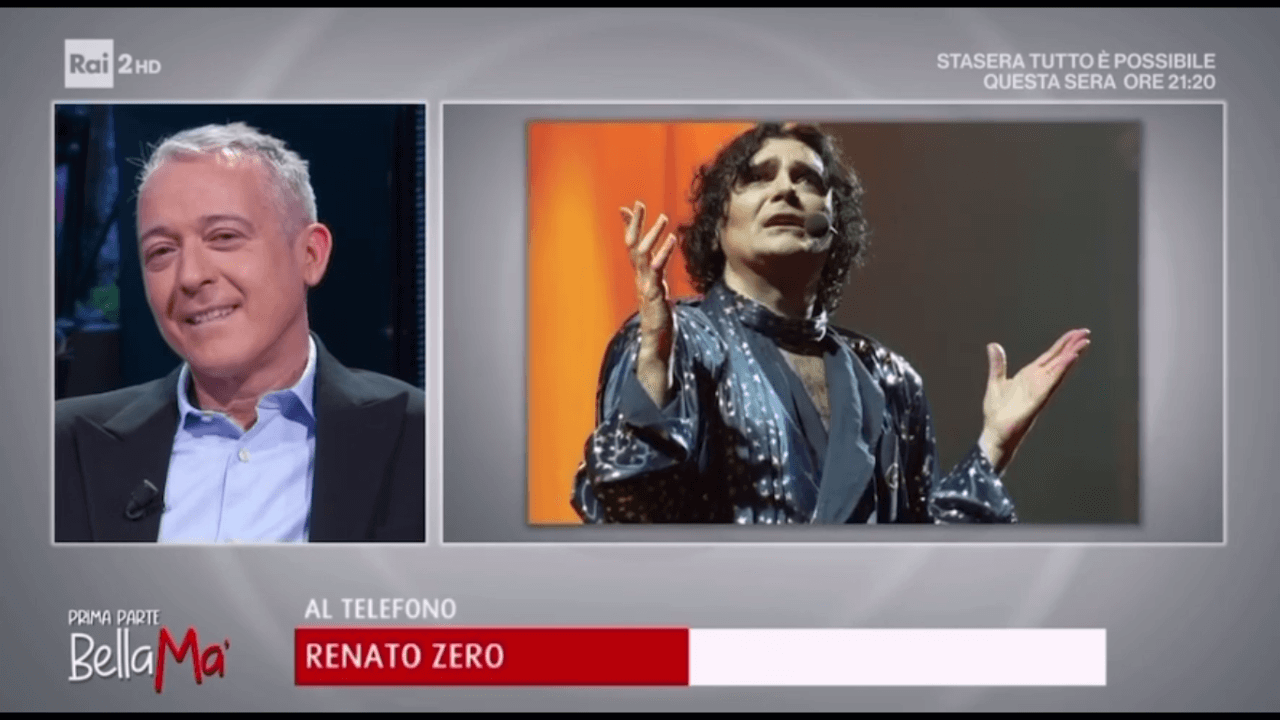 Renato Zero interviene telefonicamente a BellaMà