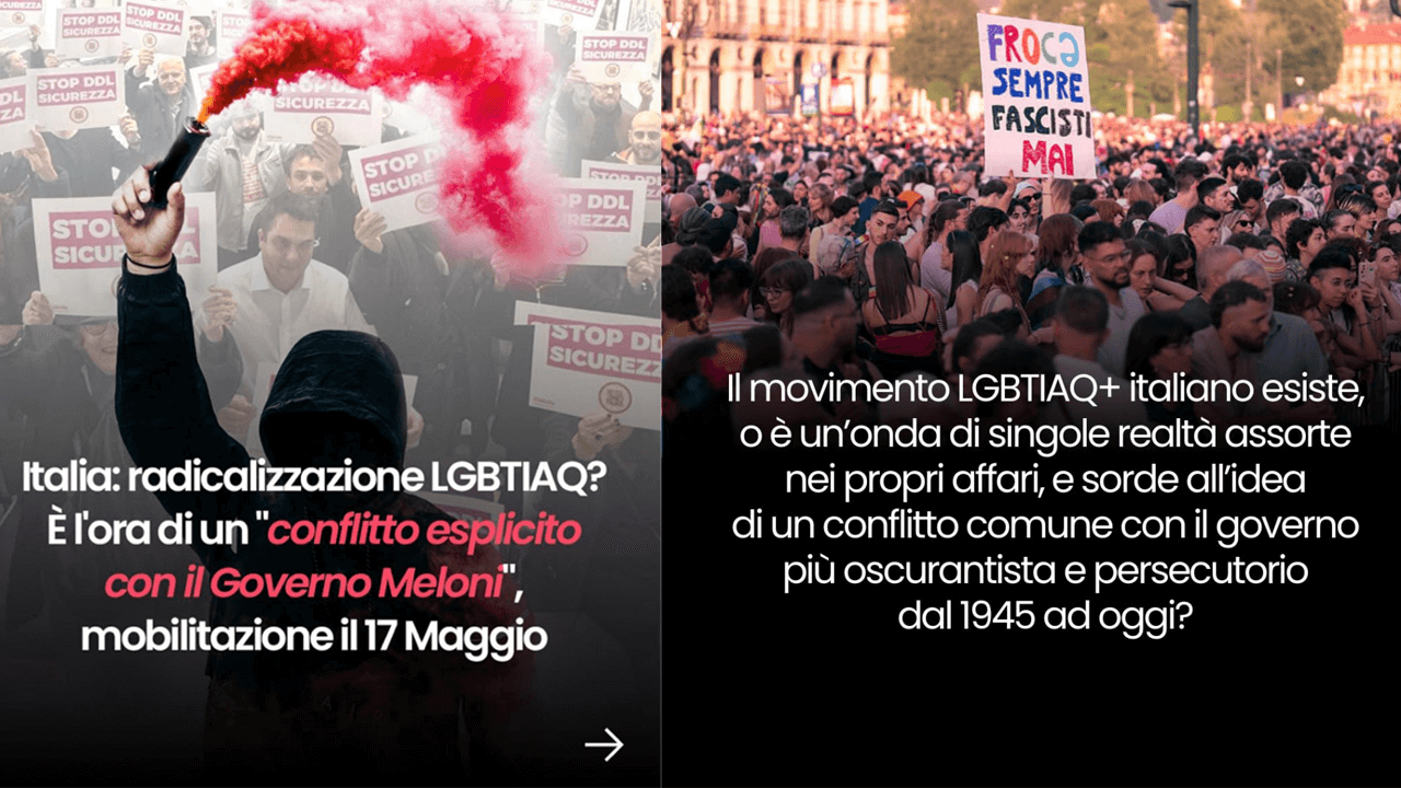 17 Maggio manifestazione LGBTI