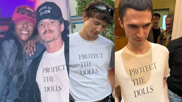 Protect The Dolls, la t-shirt che raccoglie soldi per la comunità trans indossata da Pedro Pascal e Troye Sivan - Conner Ives right designed the Protect The Dolls T Shirt which has since been worn by Pedro Pascal - Gay.it