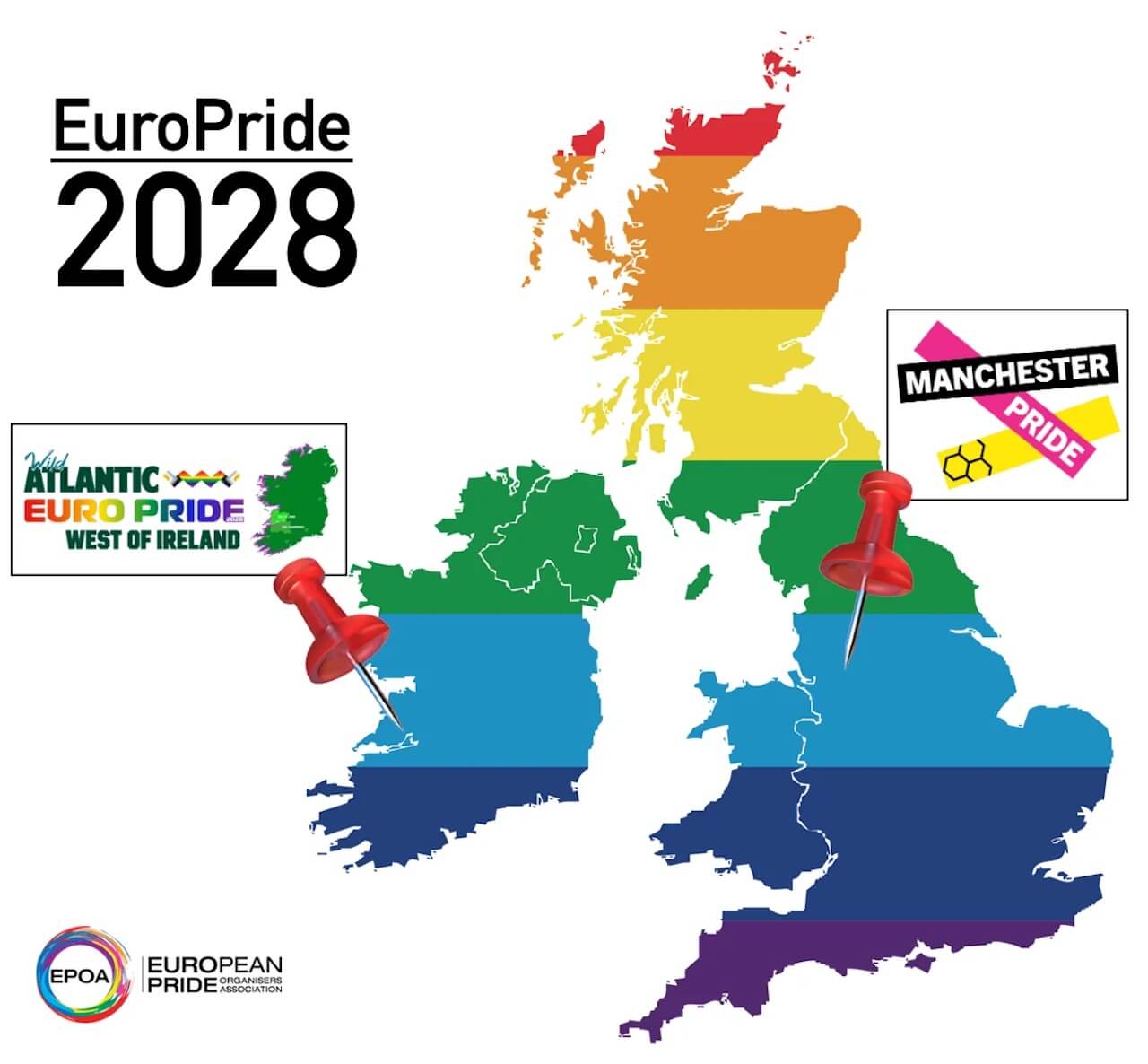 EuroPride 2028, Manchester sfida un pezzo d'Irlanda - EuroPride 2028 - Gay.it
