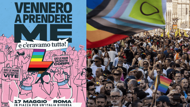 Manifestazione LGBTAQ+ Roma 17 Maggio 2025