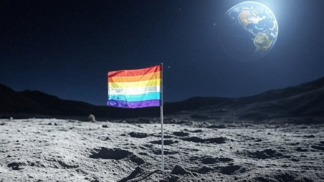 L'arte queer sulla Luna, come simbolo "dell'unità e delle opportunità sconfinate della comunità LGBTQ" - Larte LGBTQIA atterra sulla Luna - Gay.it