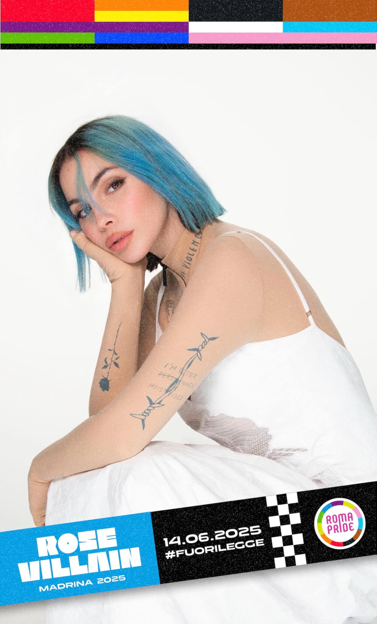 Roma Pride 2025, Rose Villain madrina: "La mia voce sia megafono per amplificare quella di chi ne ha meno" - Roma Pride 2025 Annuncio Madrina PostStory - Gay.it