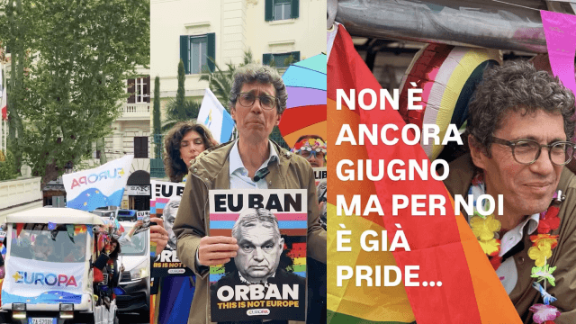 +Europa organizza un mini pride davanti l'ambasciata d'Ungheria: "E ora tuttə al Budapest Pride" (VIDEO) - Screenshot 2025 04 16 alle 23.18.08 - Gay.it