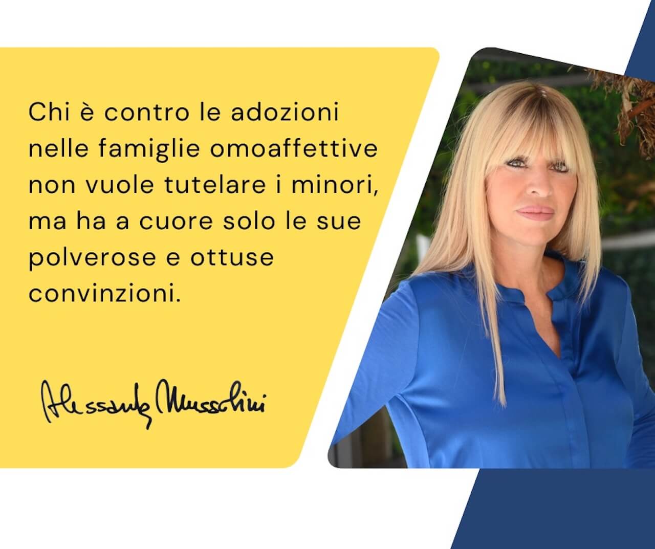 Alessandra Mussolini passa alla Lega di Salvini, Vannacci e Sasso dopo anni di dichiarazioni pro diritti LGBTQIA+ - Alessandra Mussolini - Gay.it