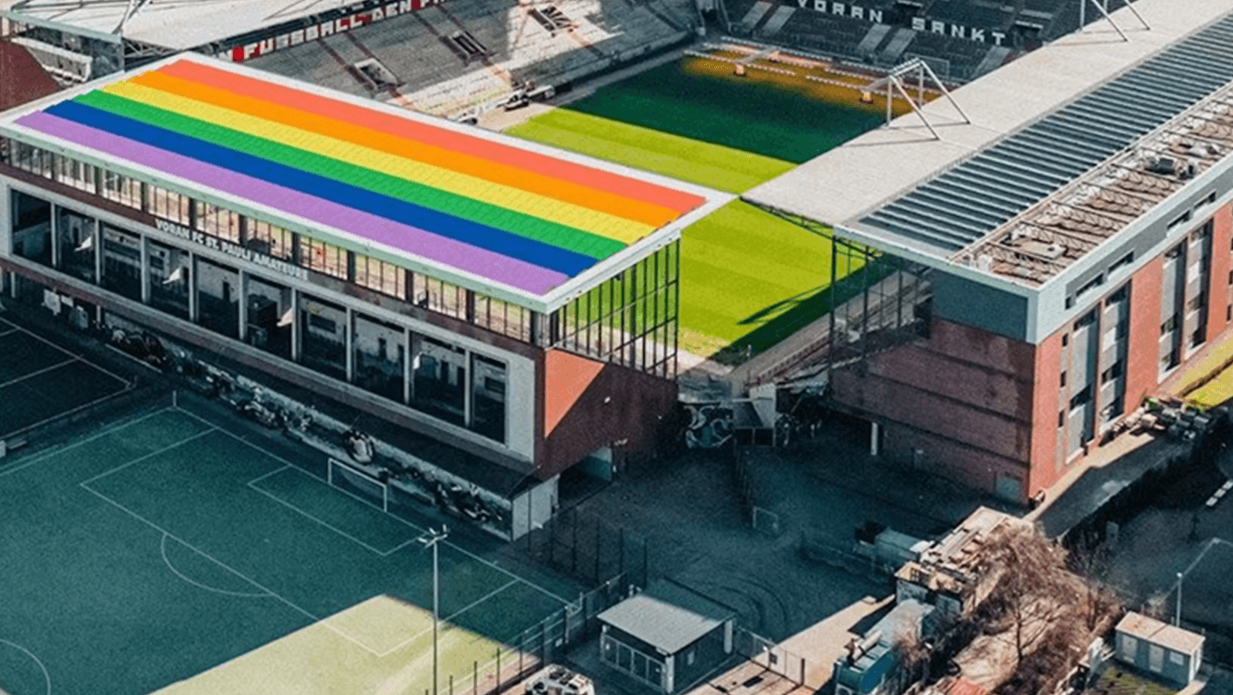 Arcobaleno LGBT Millerntor-Stadion Amburgo St. Pauli