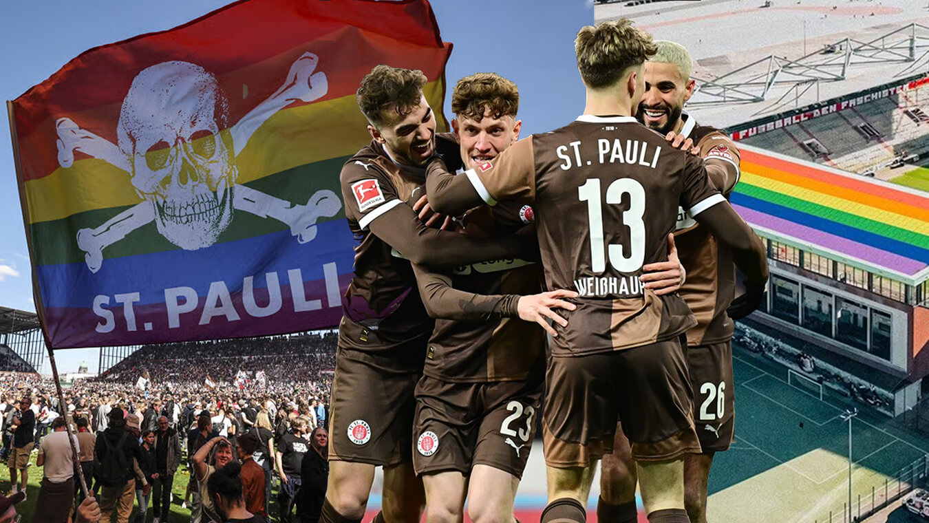 Calcio, la rivoluzione intersezionale del St. Pauli: pannelli solari con arcobaleno LGBTI, lotta pro-Pal e antifascismo, miracolo in Bundesliga
