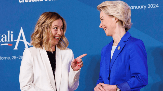 Giorgia Meloni e Ursula Von der Leyen