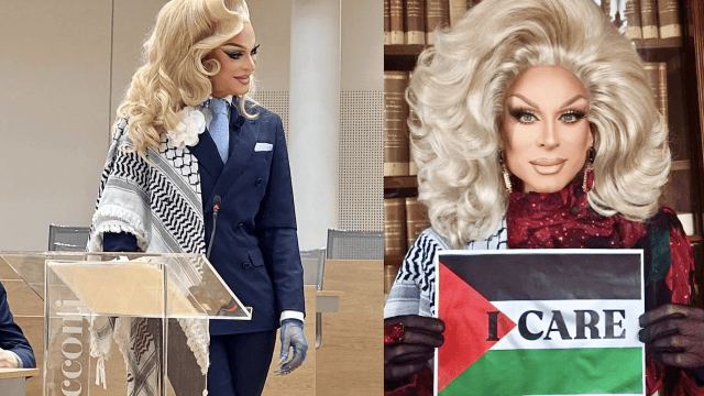 Priscilla parla a scuola di bullismo e omofobia, Lega e FdI all'attacco. E la drag replica: "Più vogliono zittirmi più continuerò" - Priscilla in un liceo di Acerra per parlare di bullismo e omofobia - Gay.it