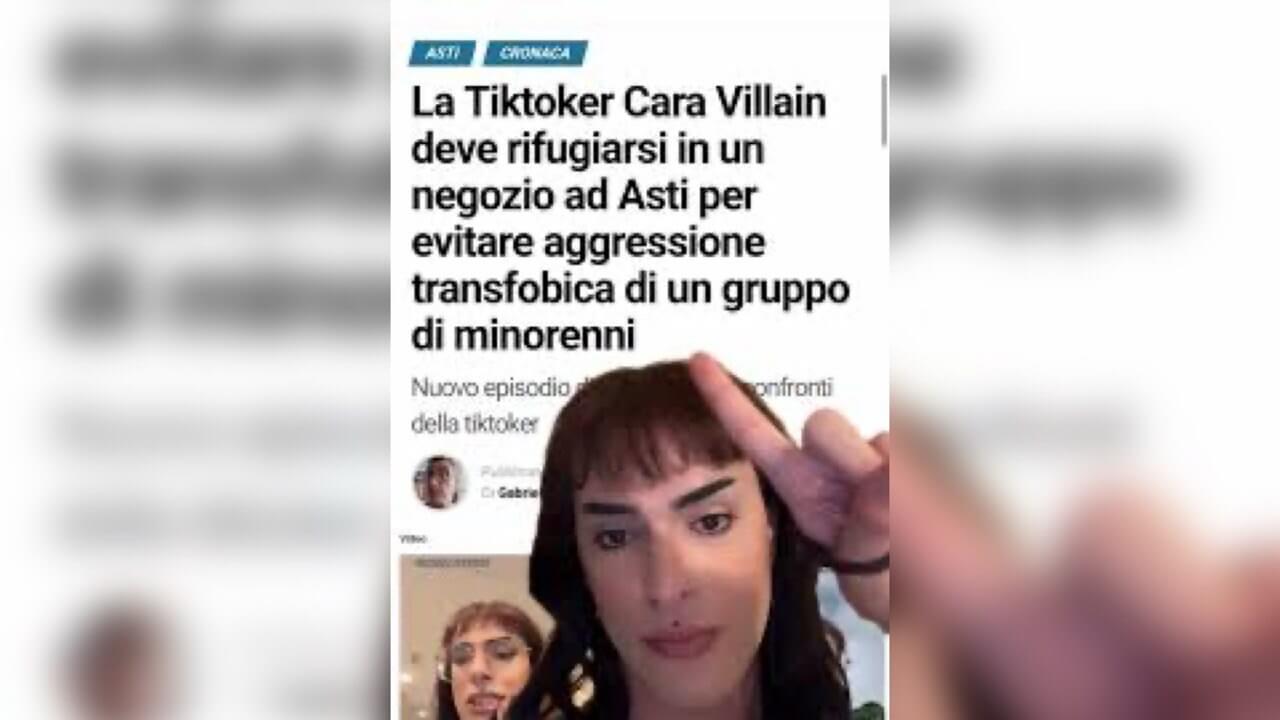 Cara Villain e la denuncia su TikTok