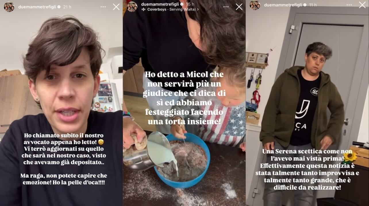 Reazioni contrastanti per Giada e Serena di @duemammetrefigli