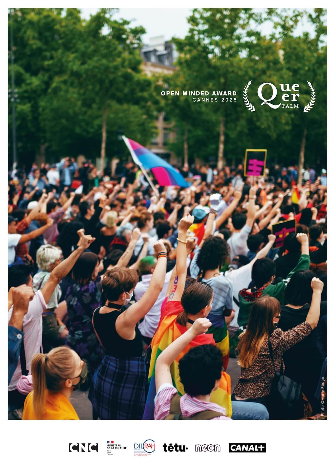Cannes 2025, tutti i film LGBTQIA+ in corsa per la Queer Palm - il poster della Queer Palm 2025 fotografato da Marie Rouge - Gay.it