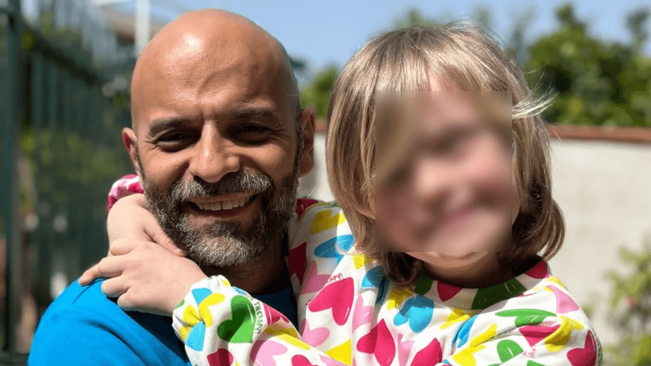 Luca Trapanese e la figlia Alba