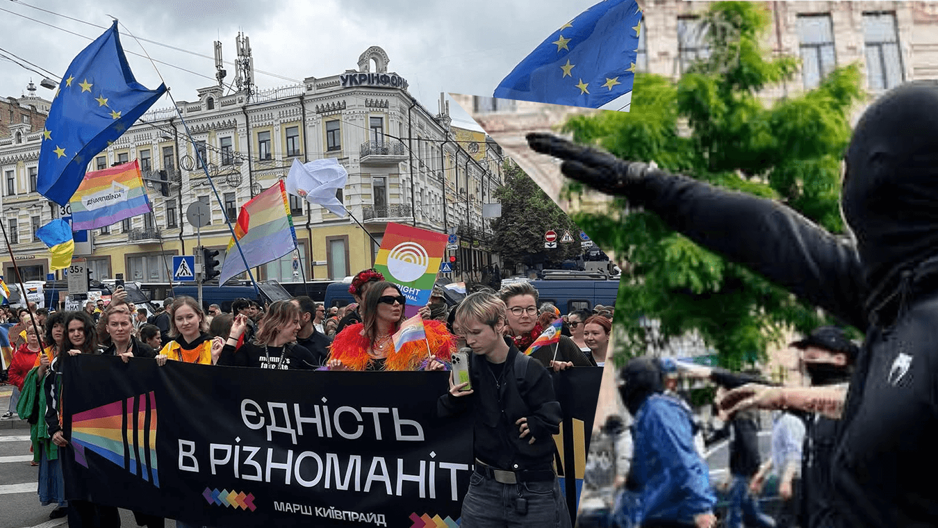 La doppia guerra del Kiev Pride: parata di 30 minuti tra le bombe russe e l’estrema destra interna